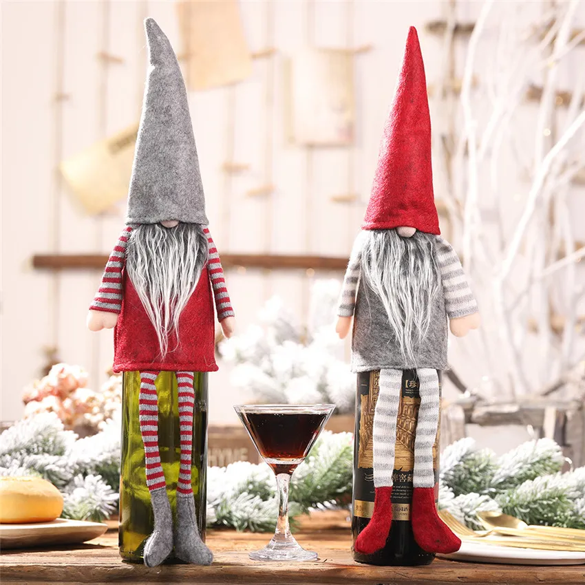 Christmas bottle decoration Navidad Santa Claus Wine Bottle Cover Bag New Year Party Table Decoration home dinner Party Supplies
Christmas bottle decoration Navidad Santa Claus Wine Bottle Cover Bag New Year Party Table Decoration home dinner Party Supplies