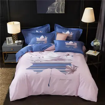 100% pure cotton modern wind leisure 4pcs extra large double bed set down quilt cover bed sheet bed linen Pillowcase
100% pure cotton modern wind leisure 4pcs extra large double bed set down quilt cover bed sheet bed linen Pillowcase