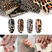 קסם מחוון סט 4 גיליונות פולני מניקור קישוטי ציפורניים נמר אמנות העברת רדיד שמי זרועי הכוכבים נייל מדבקת מדבקות(China)