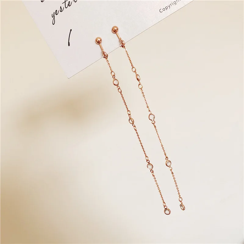 New Simple Jewelry Metallic Long Tassel Drop Earrings For Women Brincos Pendientes Mujer Moda Delicate Crystal Temperament Bijou
New Simple Jewelry Metallic Long Tassel Drop Earrings For Women Brincos Pendientes Mujer Moda Delicate Crystal Temperament Bijou