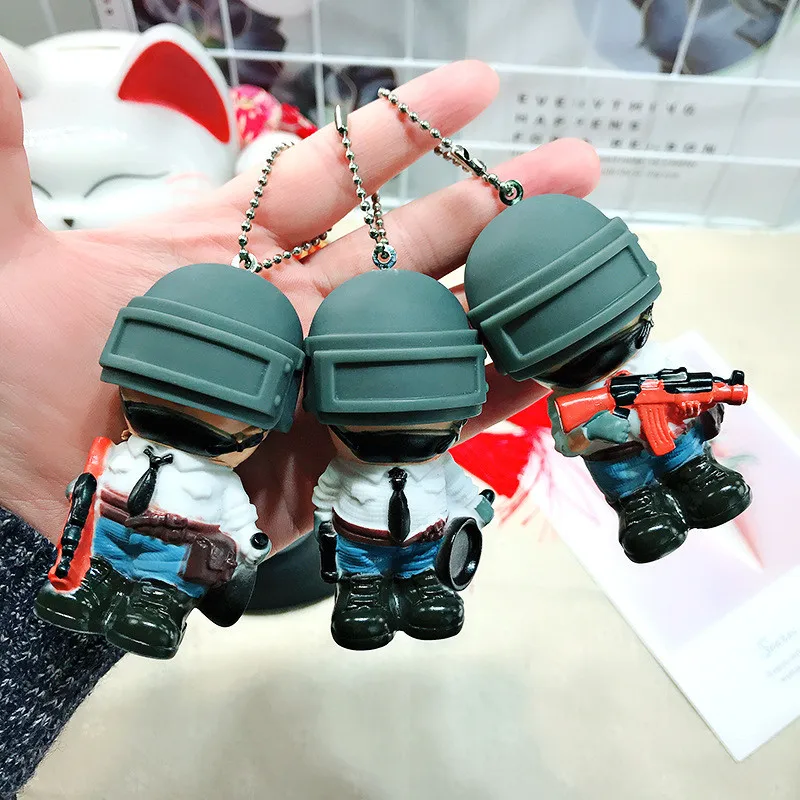 Game PUBG Figures Toys Keychain Playerunknown's BattleGrounds Level 3 Helmet Winner Chicken Figuras Dolls Key Bag Pendant
Game PUBG Figures Toys Keychain Playerunknown's BattleGrounds Level 3 Helmet Winner Chicken Figuras Dolls Key Bag Pendant
