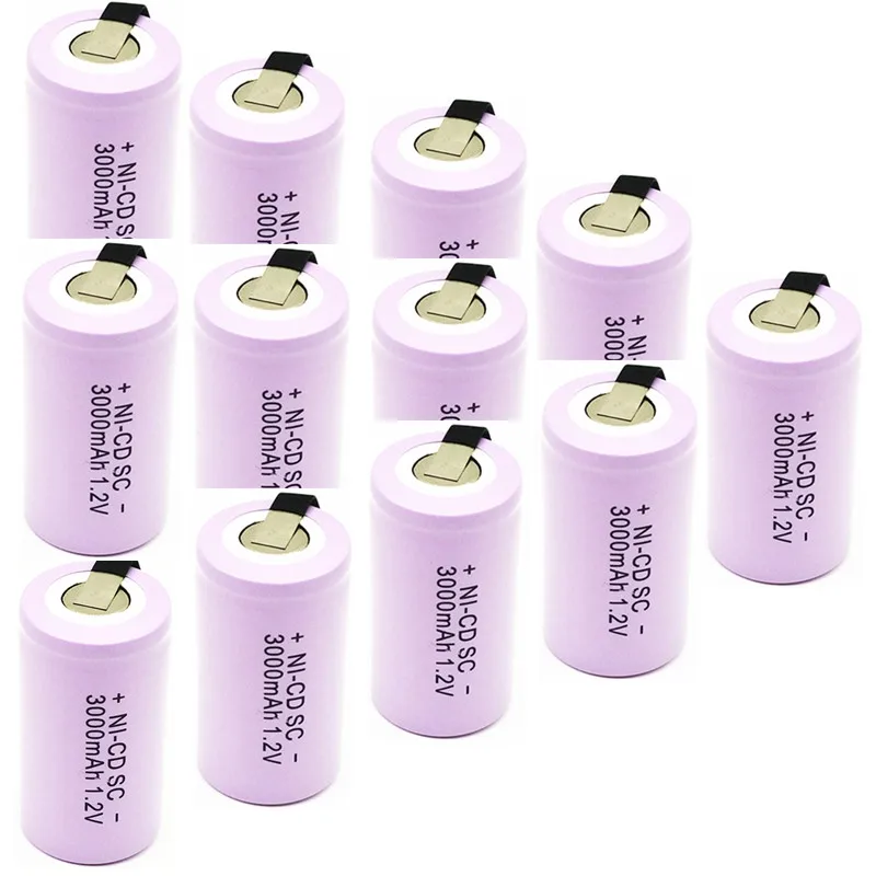12pcs High quality battery rechargeable battery sub battery SC battery 1.2 v with tab 3000 mah for electrical tools
12pcs High quality battery rechargeable battery sub battery SC battery 1.2 v with tab 3000 mah for electrical tools