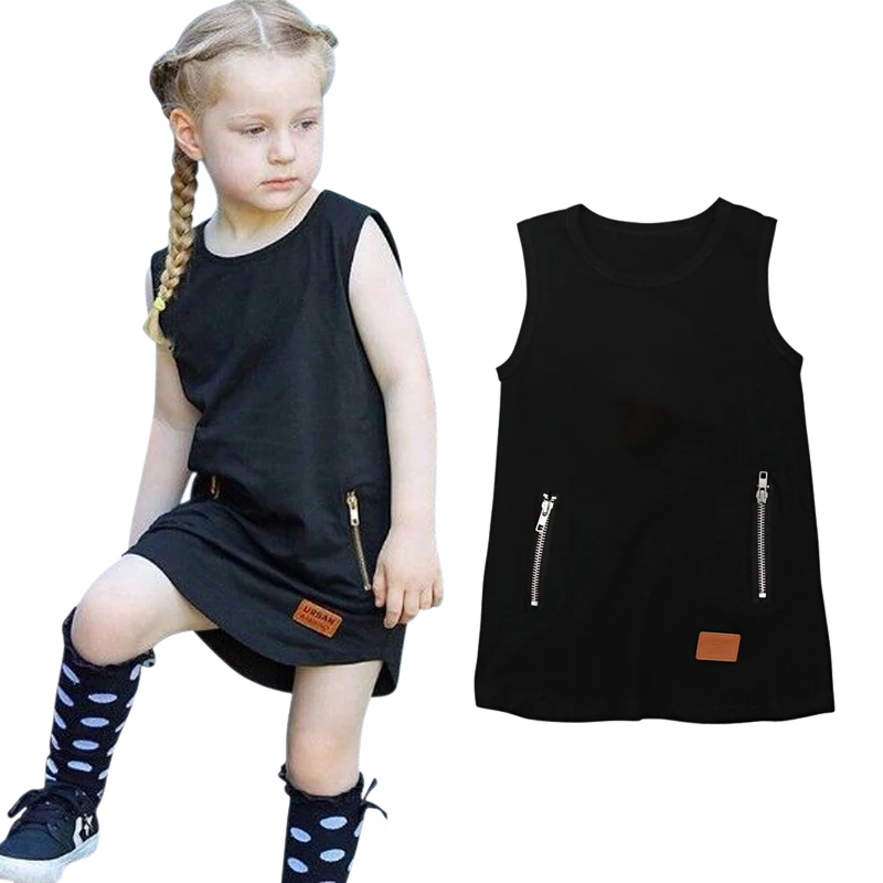Baby Girls Casual Clothes 2018 Summer Lovely Sleeveless Cotton Girls Dress Fashion Princess Dresses Black Color Kids Frocks
Baby Girls Casual Clothes 2018 Summer Lovely Sleeveless Cotton Girls Dress Fashion Princess Dresses Black Color Kids Frocks