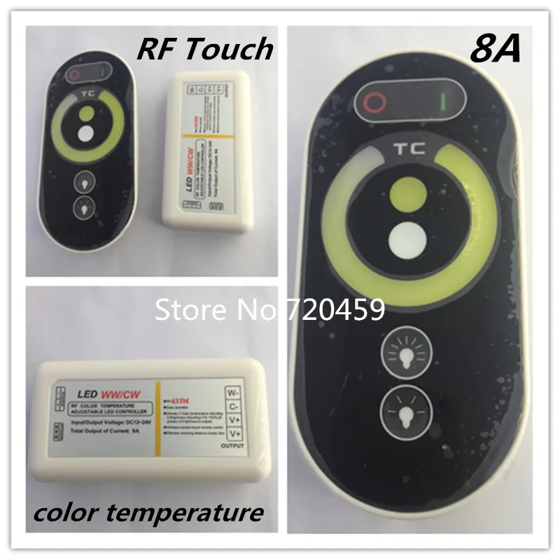 DC12-24V 8A RF color temperature adjustable led controller dimmer for WW/CW LED strips
DC12-24V 8A RF color temperature adjustable led controller dimmer for WW/CW LED strips