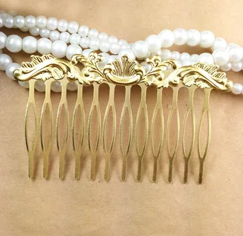 75*45mm Bride Hair Accessories Hair Comb Blank 12 Teeth Wedding Hair Jewelry Party Retro Filigree Flower HairComb DIY Findings
75*45mm Bride Hair Accessories Hair Comb Blank 12 Teeth Wedding Hair Jewelry Party Retro Filigree Flower HairComb DIY Findings