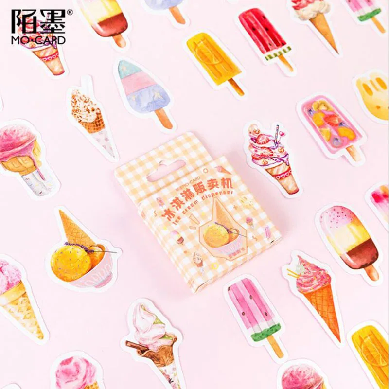 Creative Ice Cream Vending Machine Diary Decoration Stationery Mini Boxed Sticker Set Clipping DIY Office Sealing Sticker 46pcs
Creative Ice Cream Vending Machine Diary Decoration Stationery Mini Boxed Sticker Set Clipping DIY Office Sealing Sticker 46pcs
