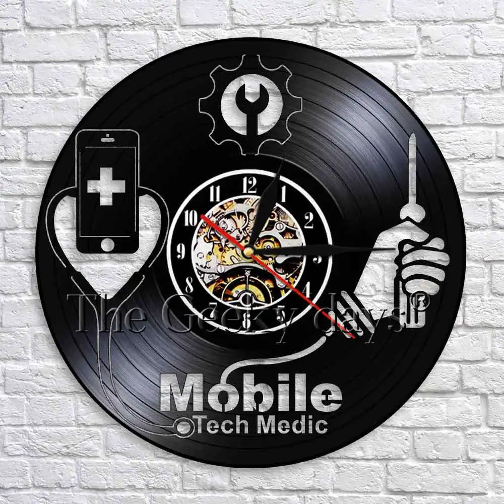 Mobile Tech Medic Wall Clock Modern Design Black Hanging Wall Watches Personality Wall Art Decor For Mobile Phone Shop
Mobile Tech Medic Wall Clock Modern Design Black Hanging Wall Watches Personality Wall Art Decor For Mobile Phone Shop