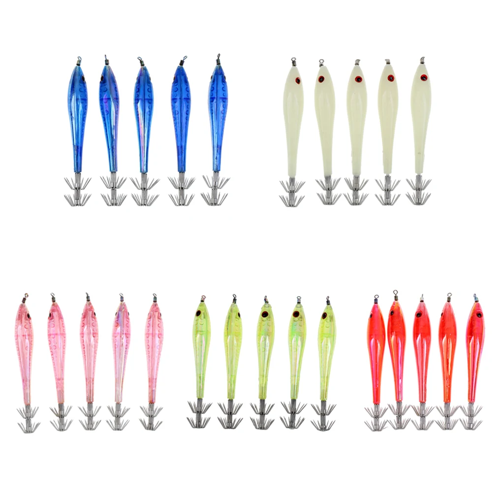 5Pcs Noctilucent Fishing Squid Lures Hard Baits Shrimp Prawn Fishing Tackle with Squid Hook Jigs crochet Anzuelo
5Pcs Noctilucent Fishing Squid Lures Hard Baits Shrimp Prawn Fishing Tackle with Squid Hook Jigs crochet Anzuelo