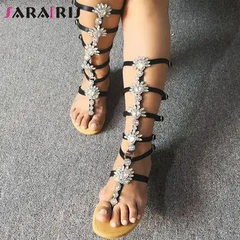 SARAIRIS Brand New Big Size 47 Leisure Crystals Women's Shoes Woman Sandals Summer Party Flat With Casual Shoes Woman Sandals
SARAIRIS Brand New Big Size 47 Leisure Crystals Women's Shoes Woman Sandals Summer Party Flat With Casual Shoes Woman Sandals