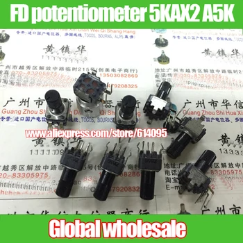 2pcs FD 09-type vertical double potentiometer 5KAX2 A5K-13MM / adjustable resistor
2pcs FD 09-type vertical double potentiometer 5KAX2 A5K-13MM / adjustable resistor