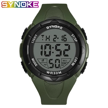 SYNOKE Men Sports Watch Fashion Chronos Waterproof LED Digital Watches Man Military Army Green Clock Electronic Wristwatches
SYNOKE Men Sports Watch Fashion Chronos Waterproof LED Digital Watches Man Military Army Green Clock Electronic Wristwatches