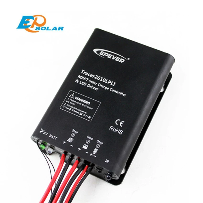 EPSOLAR Tracer2610LPLI Lithium battery 10A 12V 24V MPPT Solar charge controller with Timer IP67 LED Driver programmed app EPEVER
EPSOLAR Tracer2610LPLI Lithium battery 10A 12V 24V MPPT Solar charge controller with Timer IP67 LED Driver programmed app EPEVER
