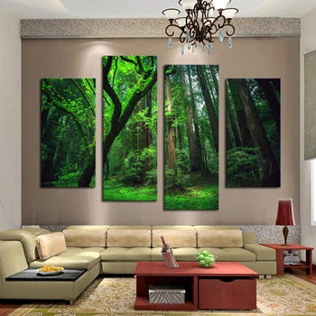 Unframed 4 Panel Beautiful The Forest Green Trees Large HD Picture Modern Wall Decor Canvas Print Painting For Home Decorate
Unframed 4 Panel Beautiful The Forest Green Trees Large HD Picture Modern Wall Decor Canvas Print Painting For Home Decorate