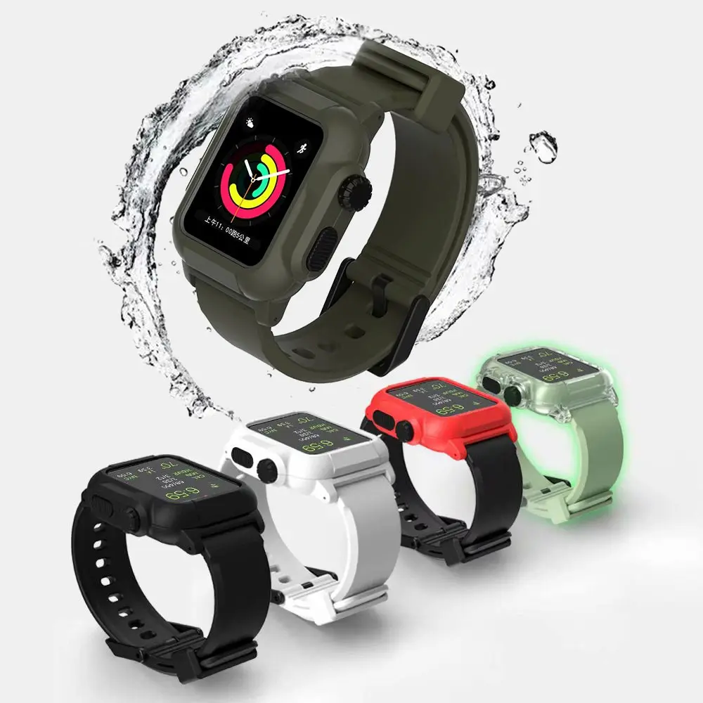 Waterproof Shockproof Watch Case With Soft Silicone Strap For iWatch Series 5 4 3 2 Bumper Case For Apple Watch Band 44/40/42mm
Waterproof Shockproof Watch Case With Soft Silicone Strap For iWatch Series 5 4 3 2 Bumper Case For Apple Watch Band 44/40/42mm