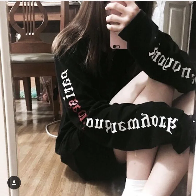 Women Letter Print T-Shirts Autumn Spring Harajuku T-Shirt 2018 Brand Ulzzang Tops Female Kawaii Super Long Sleeve Tees
Women Letter Print T-Shirts Autumn Spring Harajuku T-Shirt 2018 Brand Ulzzang Tops Female Kawaii Super Long Sleeve Tees
