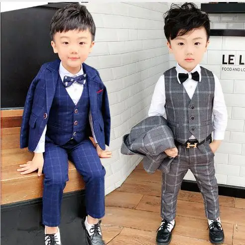 Boys Suits Blazers Clothes Suits For Wedding Formal Party Baby Vest Pants Jackets 3pcs Kids Boy Outerwear Clothing Set
Boys Suits Blazers Clothes Suits For Wedding Formal Party Baby Vest Pants Jackets 3pcs Kids Boy Outerwear Clothing Set
