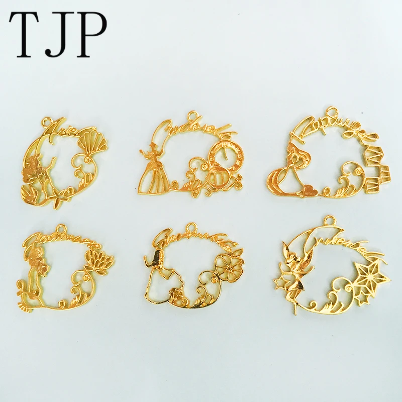 TJP 5 pcs/lot Angel letters mermaid shape Metal Frame Pendant Gold Charm Bezel Setting Cabochon Setting UV Resin Charm
TJP 5 pcs/lot Angel letters mermaid shape Metal Frame Pendant Gold Charm Bezel Setting Cabochon Setting UV Resin Charm