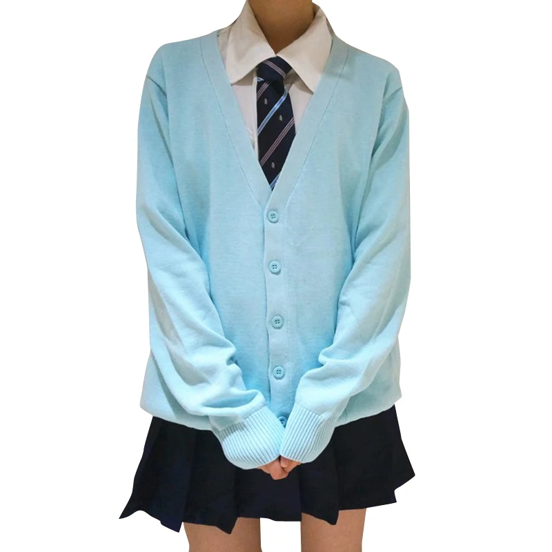 Fashion autumn japanese style students school uniform long sleeve girl cute open cardigan
Fashion autumn japanese style students school uniform long sleeve girl cute open cardigan