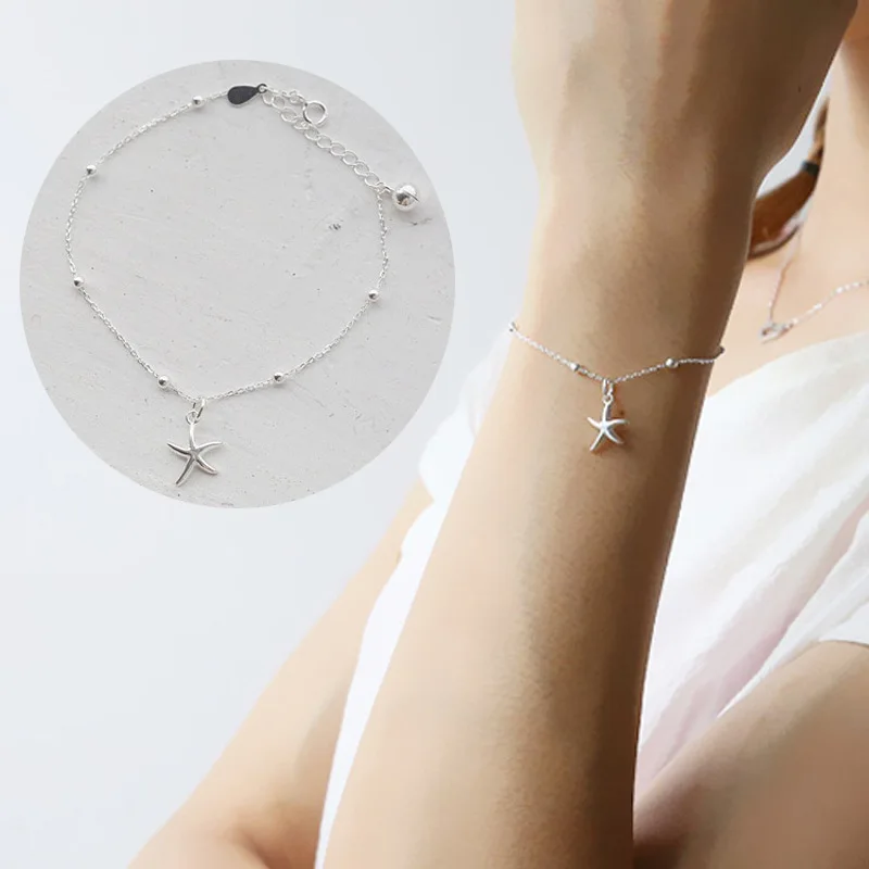 AKOLION Fashion Silver Starfish Bracelet For Girl Women with Star Charm Bracelets Party 925 Sterling Jewelry Summer Gift
AKOLION Fashion Silver Starfish Bracelet For Girl Women with Star Charm Bracelets Party 925 Sterling Jewelry Summer Gift