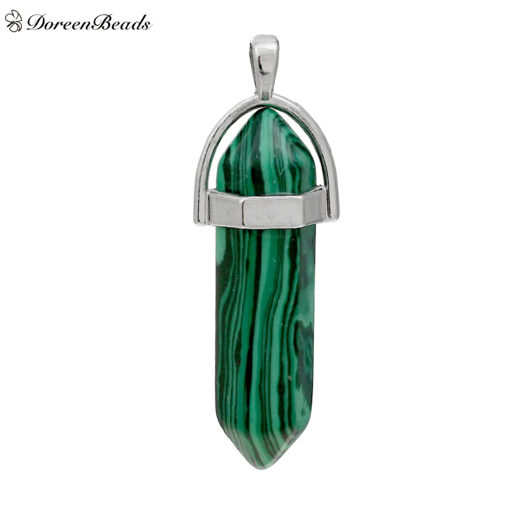 DoreenBeads Created Malachite Chakra Pendants Pencil dull silver color Green Stripe 4.1cm x1.4cm(1 5/8" x 4/8") - 3.7cm x1.3cm
DoreenBeads Created Malachite Chakra Pendants Pencil dull silver color Green Stripe 4.1cm x1.4cm(1 5/8" x 4/8") - 3.7cm x1.3cm