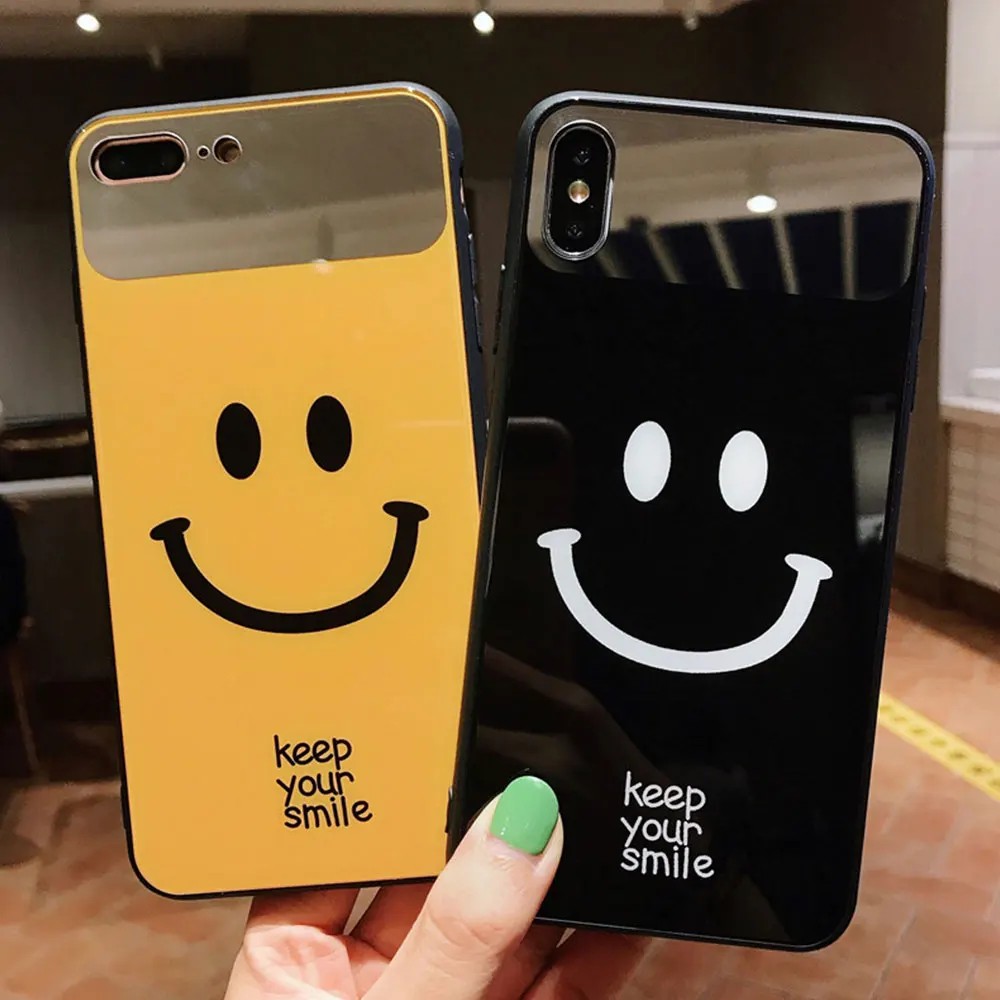 Чехол KISSCASE с милым смайликом для iPhone XR X XS MAX 7 8 Plus мягкий чехол из закаленного