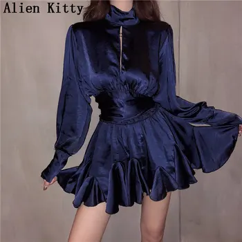 Alien Kitty 2019 Summer Hollow Out Bare Back Loose Solid Shirt+ Sexy Ruffles Pleated Skirts Simple All Match Sets Suit 2 Colors
Alien Kitty 2019 Summer Hollow Out Bare Back Loose Solid Shirt+ Sexy Ruffles Pleated Skirts Simple All Match Sets Suit 2 Colors