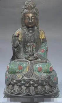 S00672 12" old chinese buddhism bronze Cloisonne Kwan-Yin GuanYin goddess buddha statue
S00672 12" old chinese buddhism bronze Cloisonne Kwan-Yin GuanYin goddess buddha statue