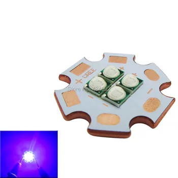 

High Power 12W Epileds 3535 430NM UV Lavender Purple Led Emitter Lamp Light 6V 350mA-1400mA 4Leds On 20MM Copper PCB Board