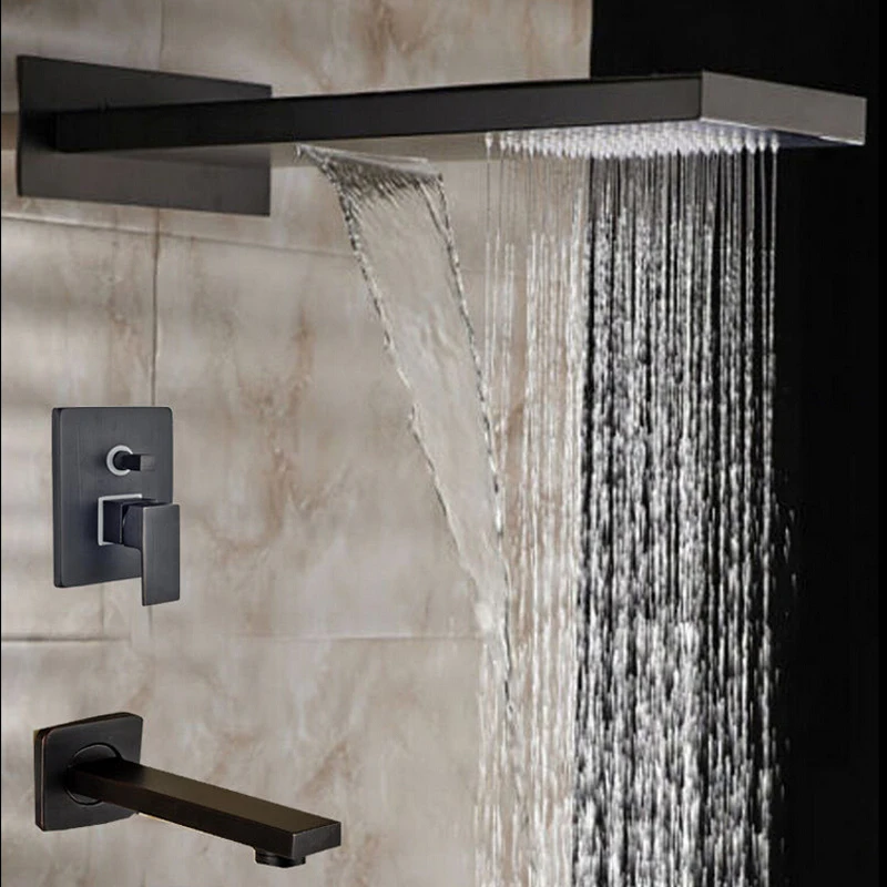 Wholesale And Retail 21.6"*9" Oil Rubbed Bronze Head Shower Rainfall & Waterfall Shower Faucet 2 Ways Valve Mixer Sprayer
Wholesale And Retail 21.6"*9" Oil Rubbed Bronze Head Shower Rainfall & Waterfall Shower Faucet 2 Ways Valve Mixer Sprayer