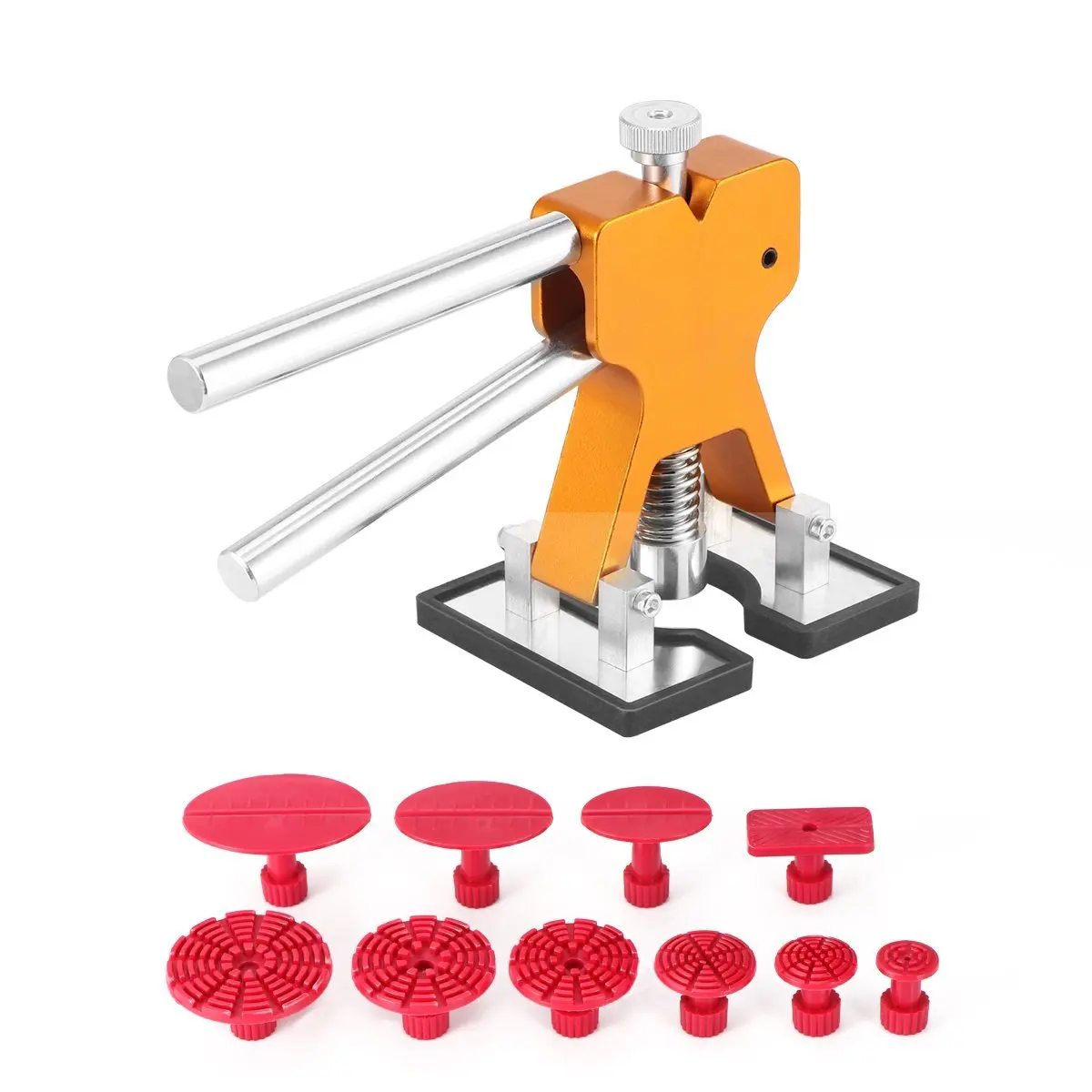 Paintless Dent Repair Kit, Dent Puller Golden Dent Lifter with 10 Glue Tabs Auto Body Dent Removal tools
Paintless Dent Repair Kit, Dent Puller Golden Dent Lifter with 10 Glue Tabs Auto Body Dent Removal tools