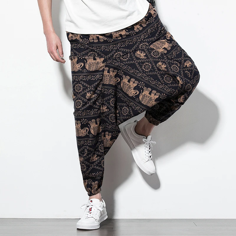2019 New hot linen pants men Floral Printed Pants Fashion Men Joggers Trousers Casual Summer Pants Loose Work pants Sweatpants
2019 New hot linen pants men Floral Printed Pants Fashion Men Joggers Trousers Casual Summer Pants Loose Work pants Sweatpants