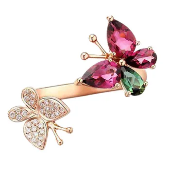Natural Tourmaline Ring In 925 Sterling Silver Rose Gold Plated Gorgeous Butterfly Luxury Woman Lady Girl Birthstone Gift
Natural Tourmaline Ring In 925 Sterling Silver Rose Gold Plated Gorgeous Butterfly Luxury Woman Lady Girl Birthstone Gift