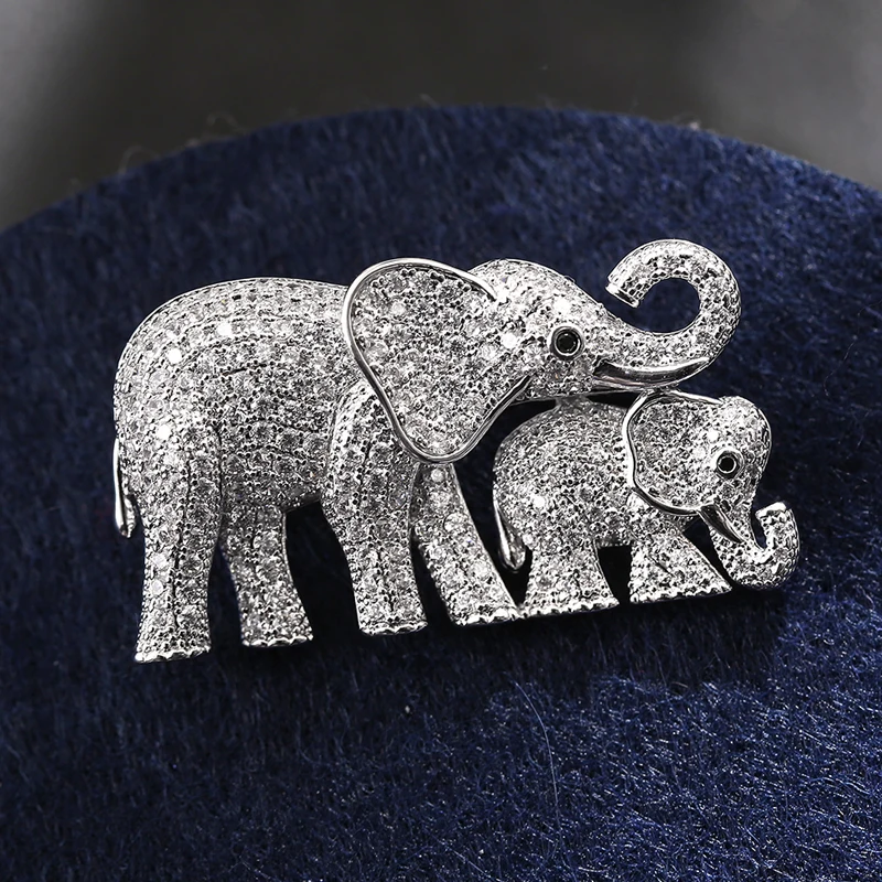 Lovely Elephants Zircon Brooches Pins Rhinestone Animal Brooch Elephant Baby & Mother Jewelry Brooches 2020 Mother's Day Gift
Lovely Elephants Zircon Brooches Pins Rhinestone Animal Brooch Elephant Baby & Mother Jewelry Brooches 2020 Mother's Day Gift