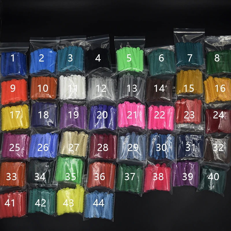 1040 Pcs 1 Pack Dental Elastomeric Ligature Ties Orthodontics Elastic Rubber Bands Braces 45 Colors 
1040 Pcs 1 Pack Dental Elastomeric Ligature Ties Orthodontics Elastic Rubber Bands Braces 45 Colors