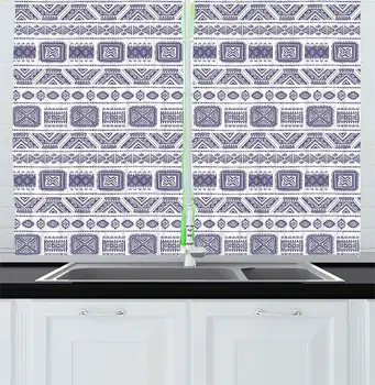 Tribal Kitchen Curtains Mexican Aztec Pattern with Geometric Forms Vintage Ethnic Boho Artwork Design Print Window Decor
Tribal Kitchen Curtains Mexican Aztec Pattern with Geometric Forms Vintage Ethnic Boho Artwork Design Print Window Decor