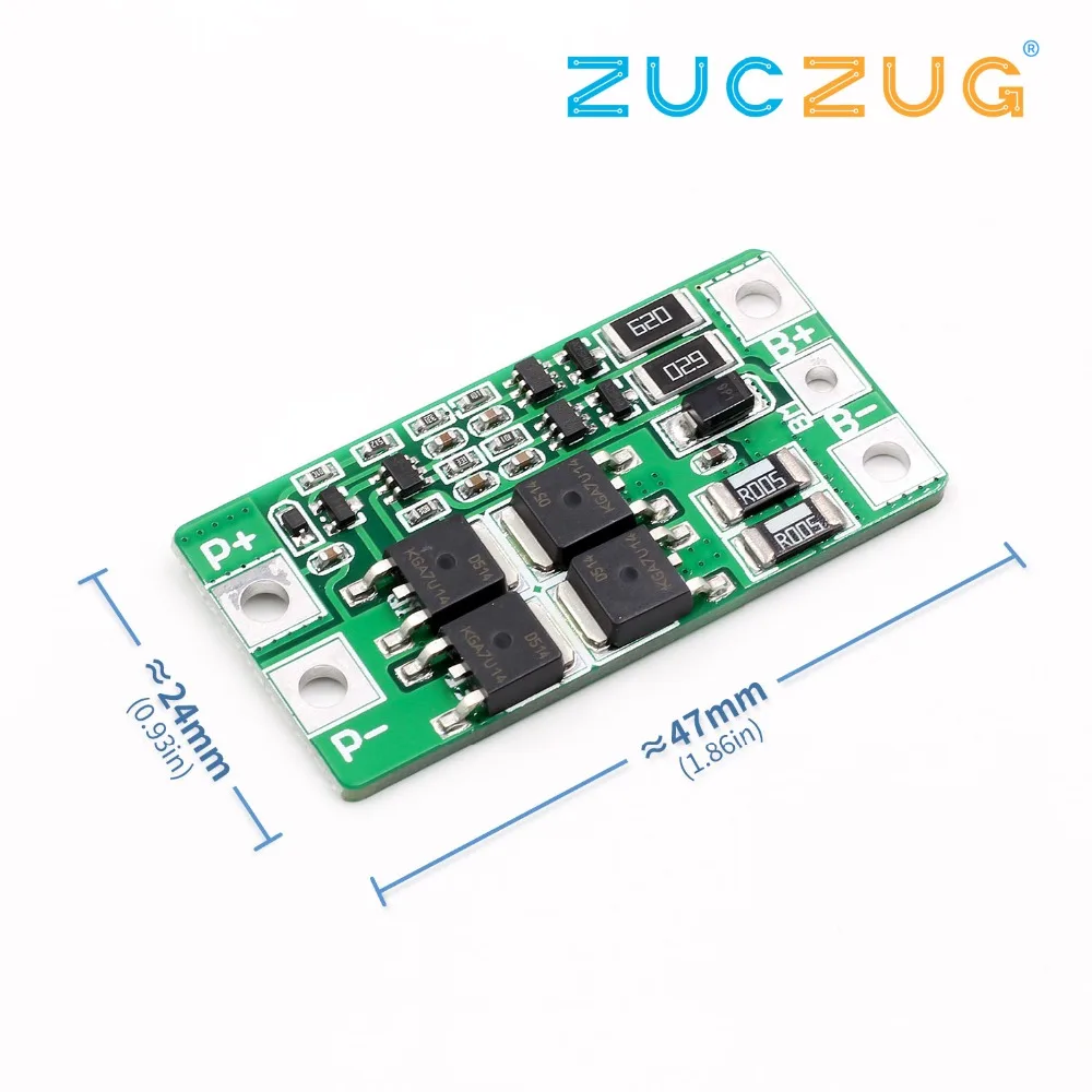 2S 6.4V/7.4V lithium battery protection board 8.4V with balanced 10A operating current 
2S 6.4V/7.4V lithium battery protection board 8.4V with balanced 10A operating current