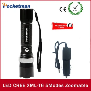 NEW FT17 Led Flashlight 3800 lumens XML-t6 led Torch Zoomable LED Flashlight Torch light lampe torche with Car Charger
NEW FT17 Led Flashlight 3800 lumens XML-t6 led Torch Zoomable LED Flashlight Torch light lampe torche with Car Charger