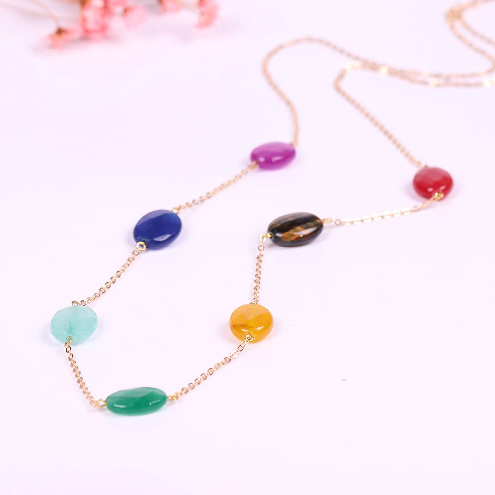 Natural Stone 7 Chakra Pendant Necklace Reiki Healing Charm Jewelry Yoga Jewellery Pendants Amulet Necklace
Natural Stone 7 Chakra Pendant Necklace Reiki Healing Charm Jewelry Yoga Jewellery Pendants Amulet Necklace