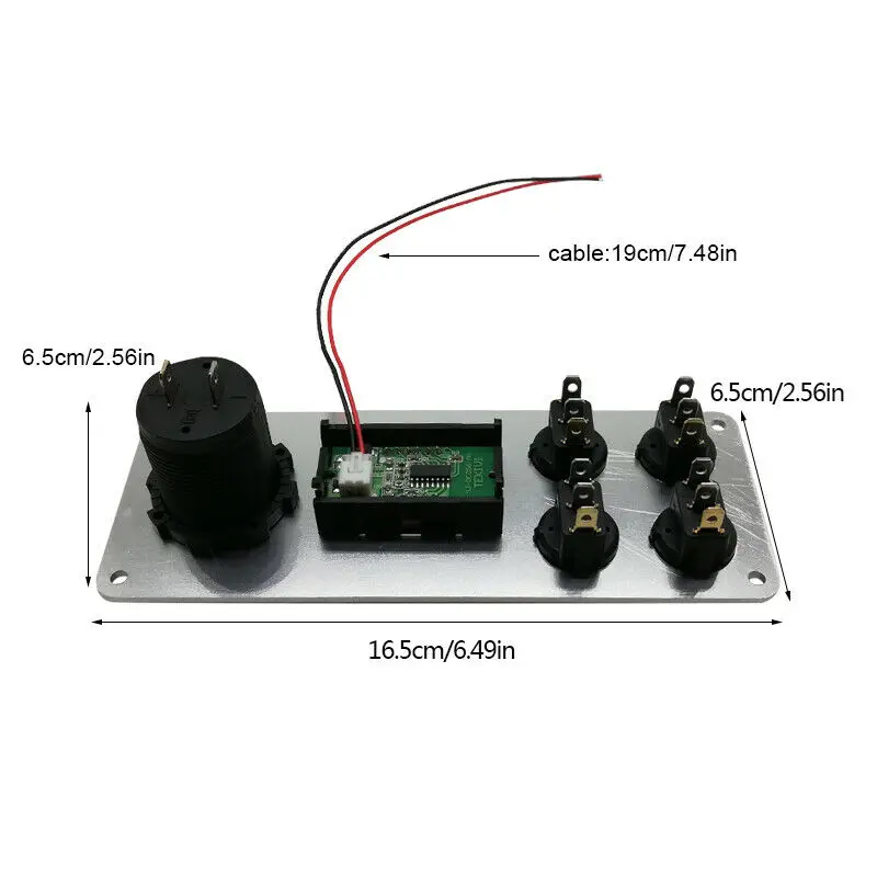 Switch Panel Dual USB Aluminum Alloy Car Boats Refit Universal Switch Panel QJS Shop
Switch Panel Dual USB Aluminum Alloy Car Boats Refit Universal Switch Panel QJS Shop