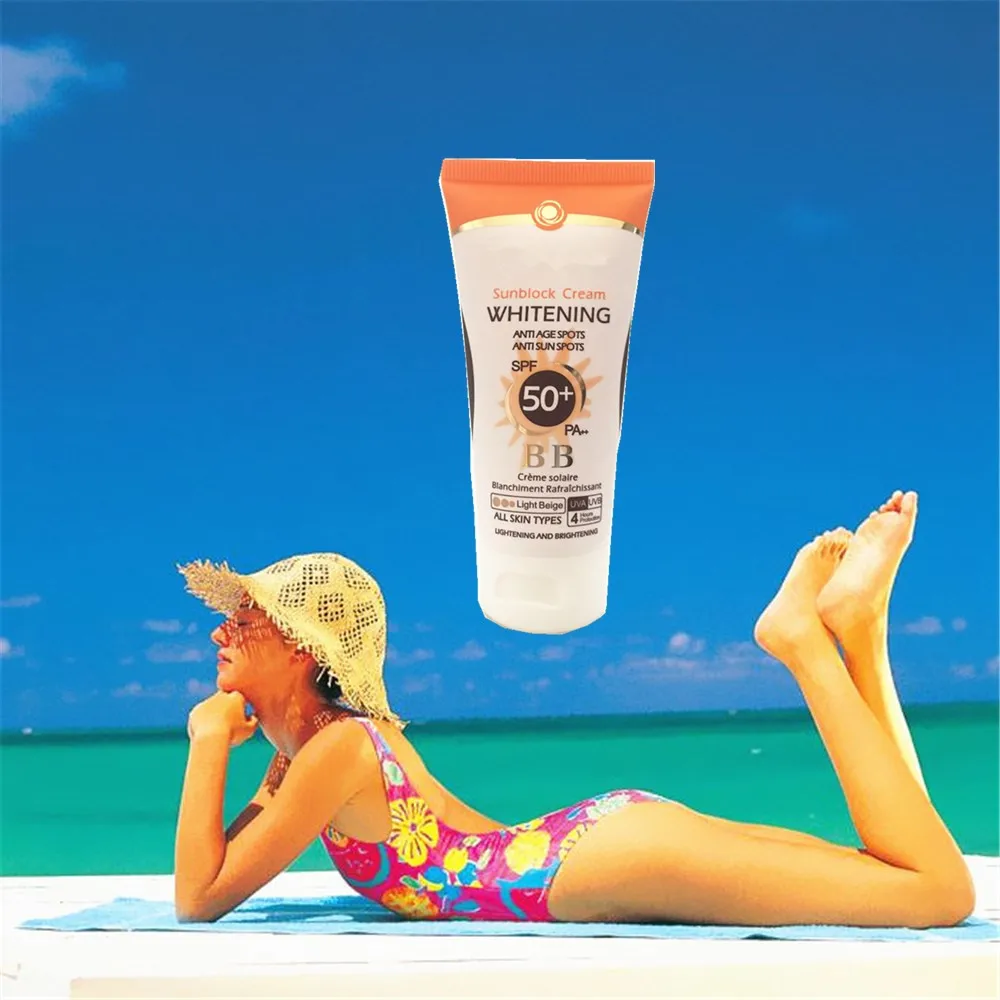 Wholesale Sunscreen SPF 50 PA Sunblock Repairs sun damaged skin Body Cream UV protection Moisturizer
Wholesale Sunscreen SPF 50 PA Sunblock Repairs sun damaged skin Body Cream UV protection Moisturizer