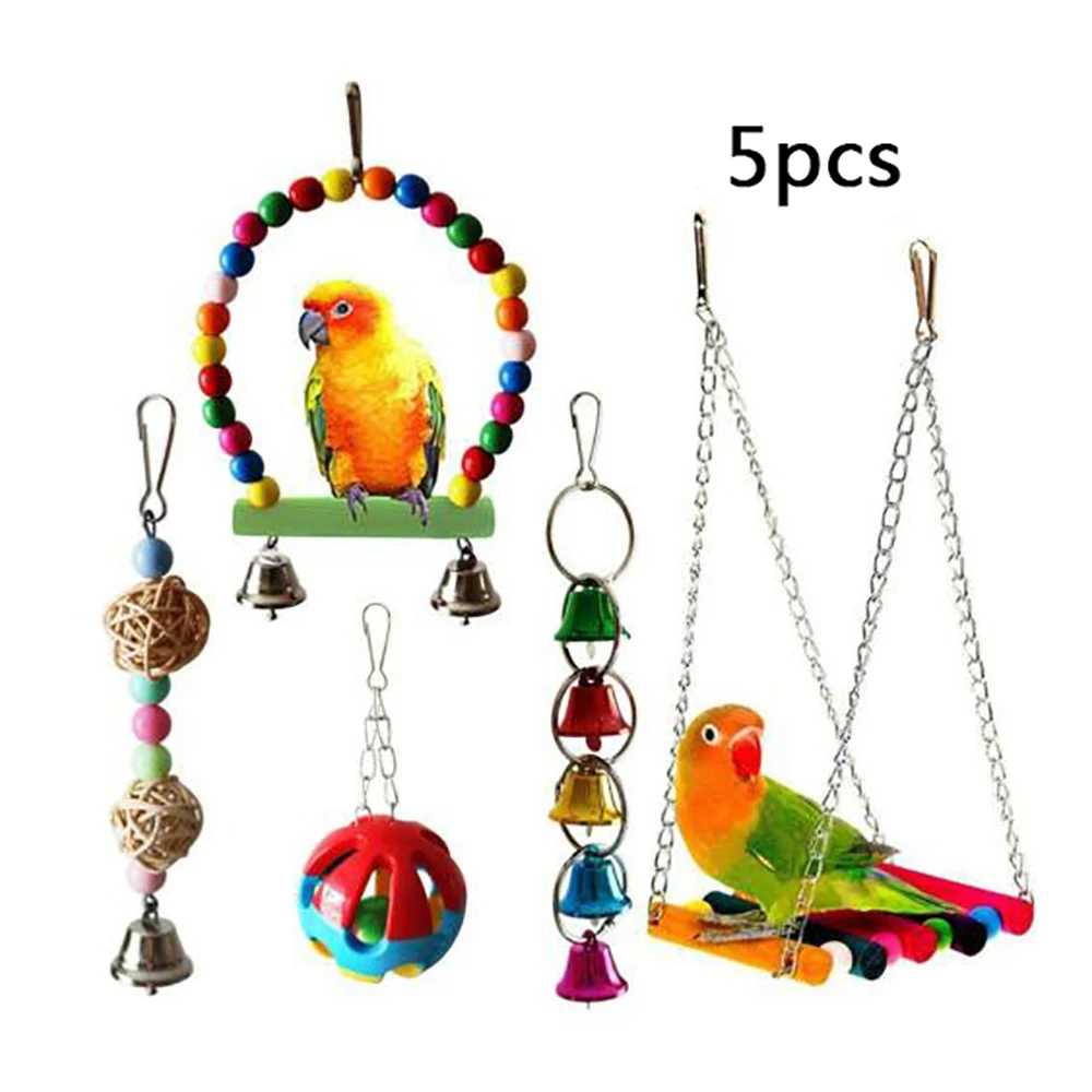 5Pcs Parrot Toy Pet Wood Birds Standing Chewing Rack Toys Bead Ball Swing Chain Shape Parrot Toy Bird Toys Accessories Supplies
5Pcs Parrot Toy Pet Wood Birds Standing Chewing Rack Toys Bead Ball Swing Chain Shape Parrot Toy Bird Toys Accessories Supplies