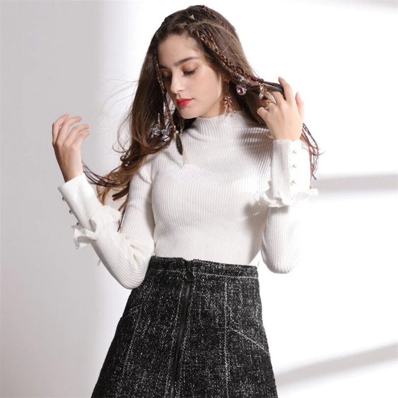2019 New Autumn Turtleneck Pullovers Sweaters Elegant casual office Wool sweater Women long sleeve Slim sweater Bust 66CM-106CM
2019 New Autumn Turtleneck Pullovers Sweaters Elegant casual office Wool sweater Women long sleeve Slim sweater Bust 66CM-106CM