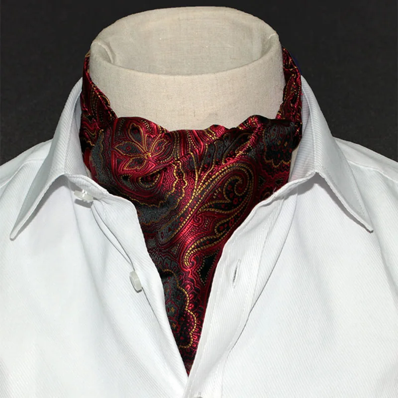 LJ02-10 Novelty Classic Men's Ascot Tie Silk Luxury Wine Red Floral Paisley Cravat Necktie Wedding Party Neck Ties Gift
LJ02-10 Novelty Classic Men's Ascot Tie Silk Luxury Wine Red Floral Paisley Cravat Necktie Wedding Party Neck Ties Gift
