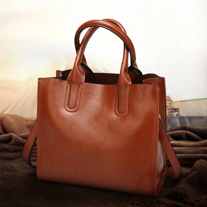 Big bags 2019 women's leather handbag women's tote bag brief all-match messenger bag large capacity handbag 
Big bags 2019 women's leather handbag women's tote bag brief all-match messenger bag large capacity handbag