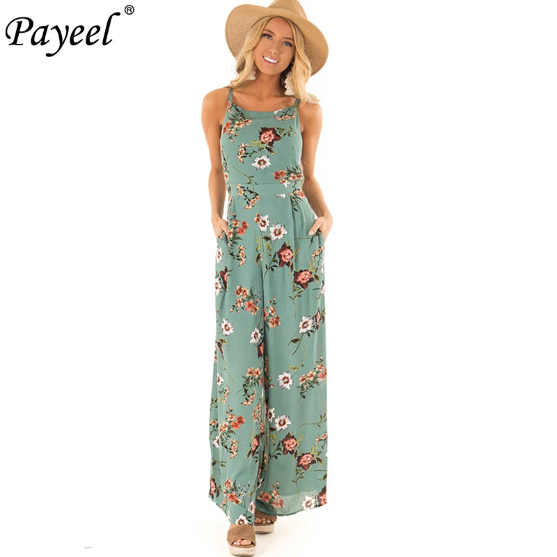 Women Elegant Chiffon Jumpsuit Casual Floral Rompers Jumpsuits Backless Romper Overall Long Pants Overalls For Woman summer 2019
Women Elegant Chiffon Jumpsuit Casual Floral Rompers Jumpsuits Backless Romper Overall Long Pants Overalls For Woman summer 2019