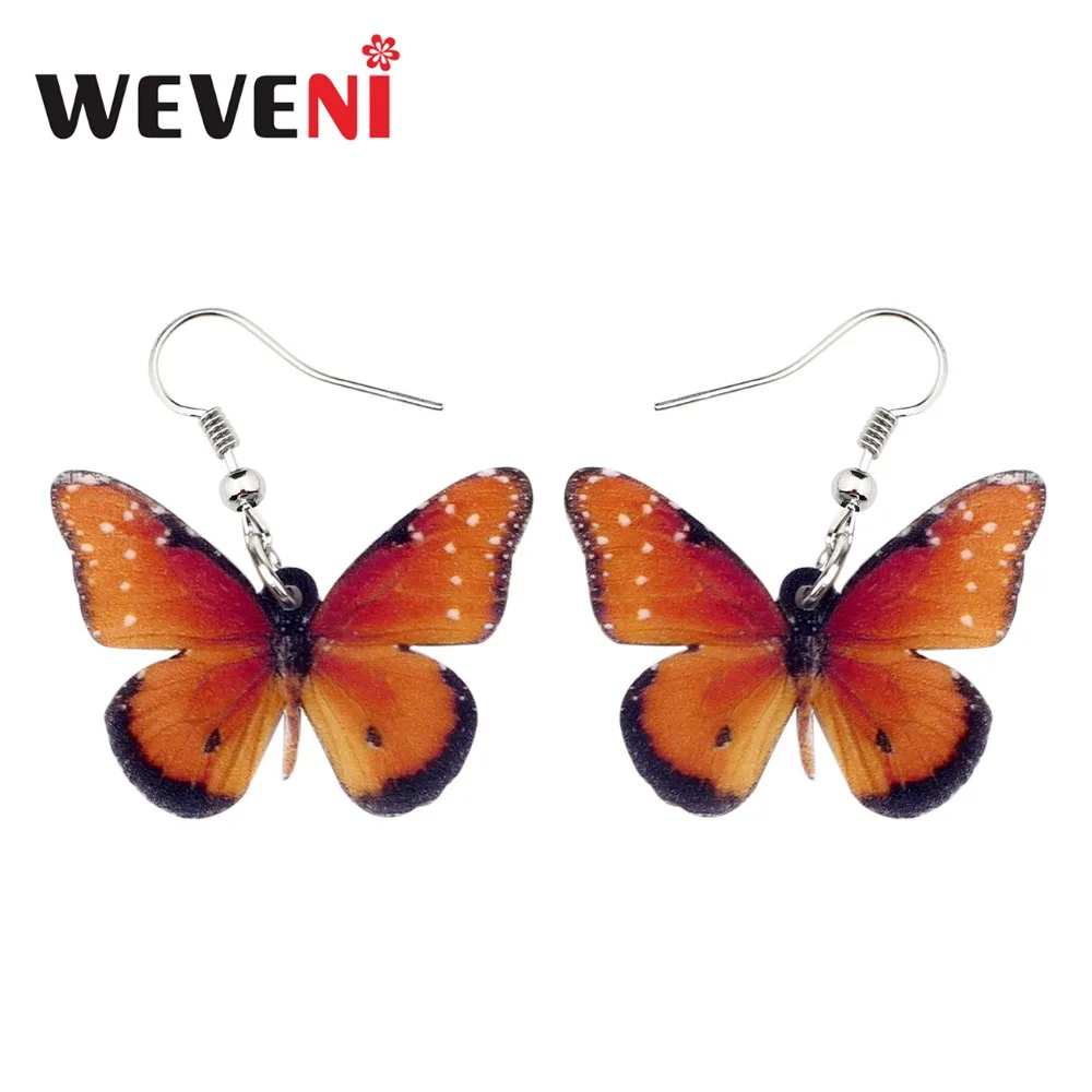 WEVENI Acrylic Fashion Danaidae Butterfly Insect Earrings New Dangle Drop Trendy Jewelry For Women Girls Ladies Female Dropship
WEVENI Acrylic Fashion Danaidae Butterfly Insect Earrings New Dangle Drop Trendy Jewelry For Women Girls Ladies Female Dropship