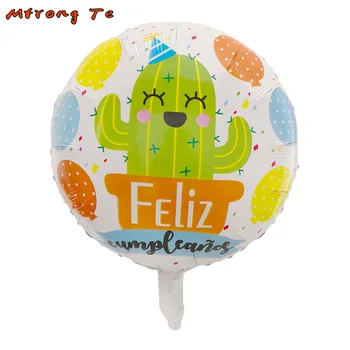 50pcs 18" Spanish Happy Birthday Helium foil Balloons Cartoon Cactus printed for adult boy girl Birthday Party decorations
50pcs 18" Spanish Happy Birthday Helium foil Balloons Cartoon Cactus printed for adult boy girl Birthday Party decorations