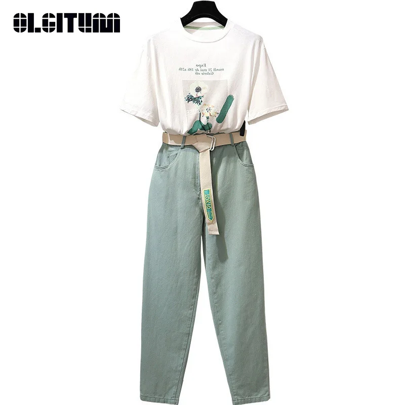 New 2019 Female Summer Play Two-Piece Suit Print Fashion Casual O-Neck Small Fragrance Slim Straight Pants WS134
New 2019 Female Summer Play Two-Piece Suit Print Fashion Casual O-Neck Small Fragrance Slim Straight Pants WS134
