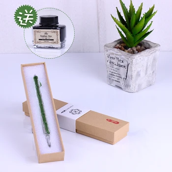 Fountain Pens Glass dip pen Cartoon pens No bubble with 18ml black ink and Pen holder Gift boxes free shipping
Fountain Pens Glass dip pen Cartoon pens No bubble with 18ml black ink and Pen holder Gift boxes free shipping