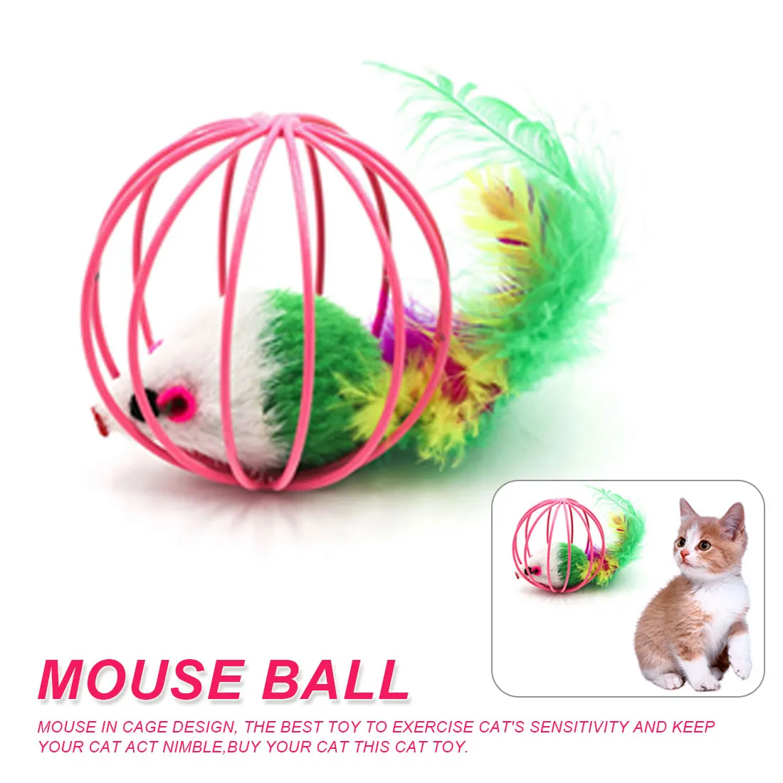 Home & Kitchen Cat Toys Lovely Ball Mouse Toys for Cats Feather Funny Playing Mice Mouse Toys Pet Animals Cute Plush Toy
Home & Kitchen Cat Toys Lovely Ball Mouse Toys for Cats Feather Funny Playing Mice Mouse Toys Pet Animals Cute Plush Toy
